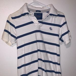 ‼️ ABERCROMBIE & FITCH WHITE AND BLUE POLO ‼️
